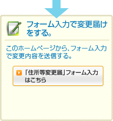 FAXで変更届けをする。