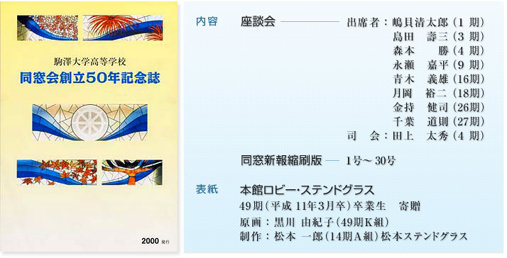 同窓会創立50周年記念誌